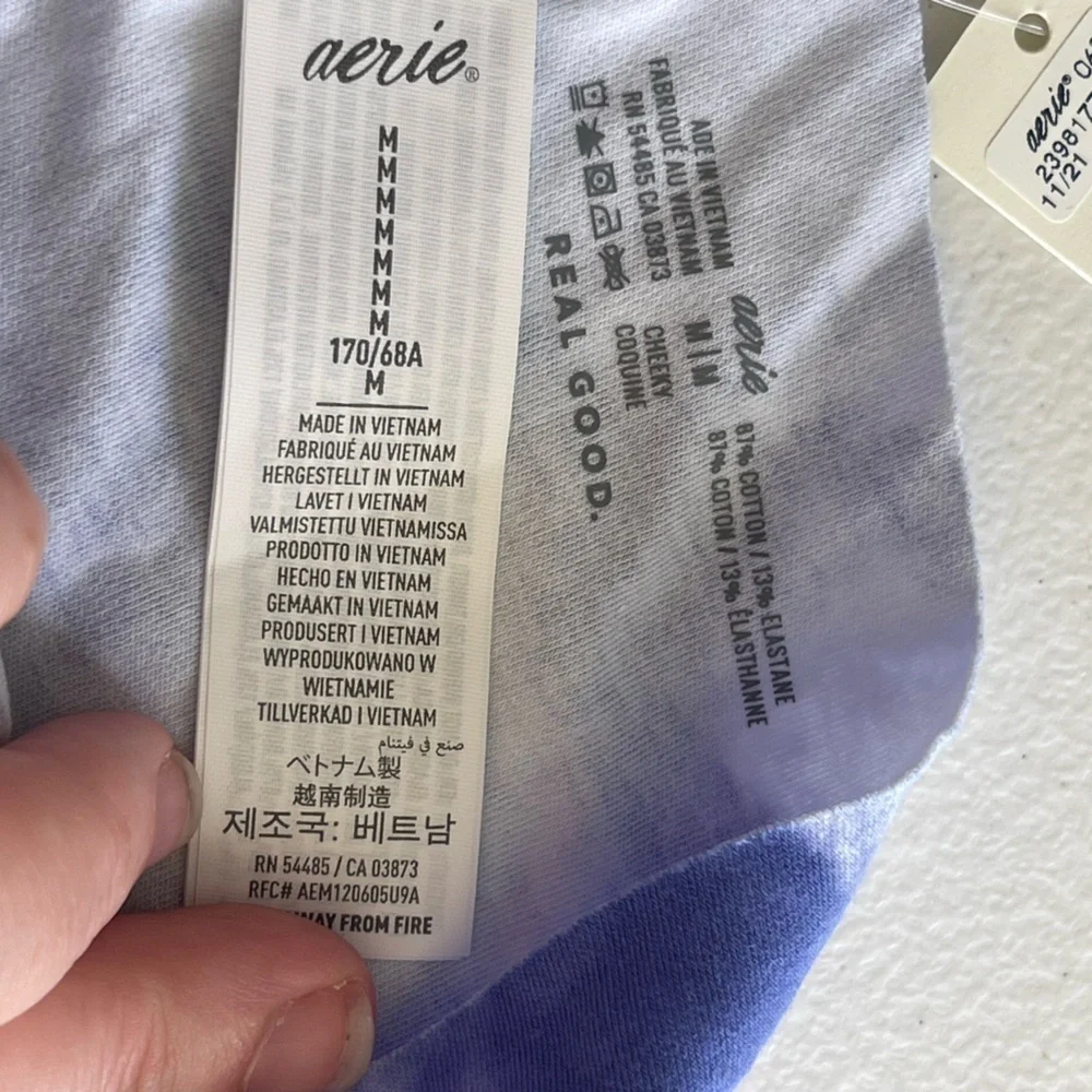 Aerie nwt no show cotton cheeky Baja blue underwear panties